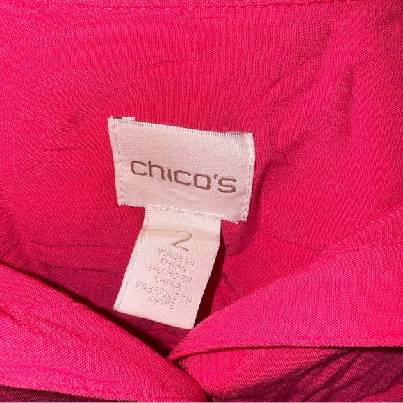 Chico’s Tie-Sleeve Slit-Hem Top. - Picture 4 of 6